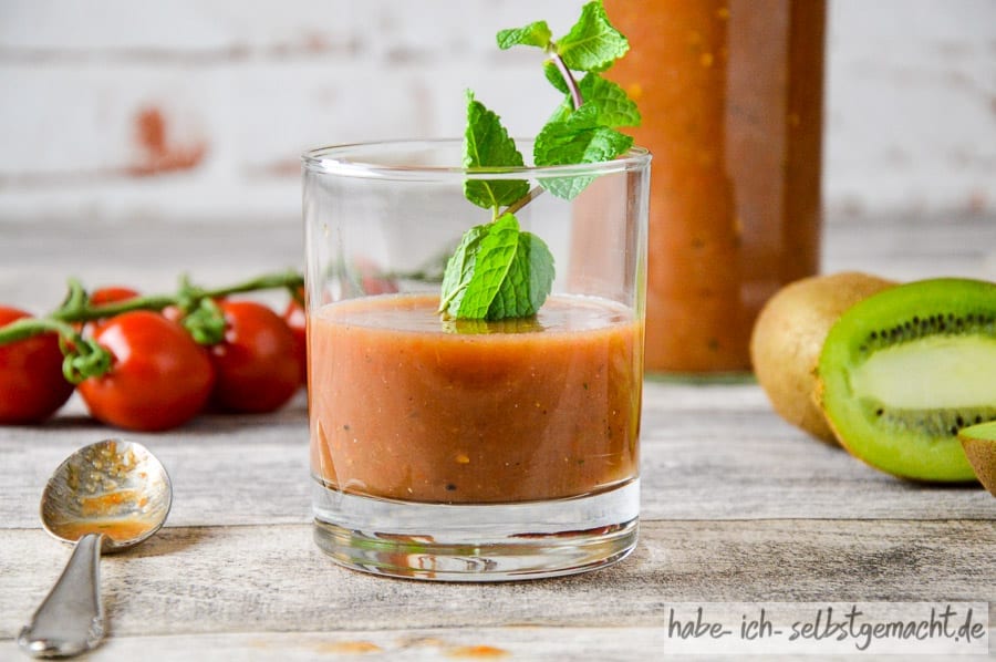 Foodpairing Rezept - Minze-Tomate-Kiwi Saft