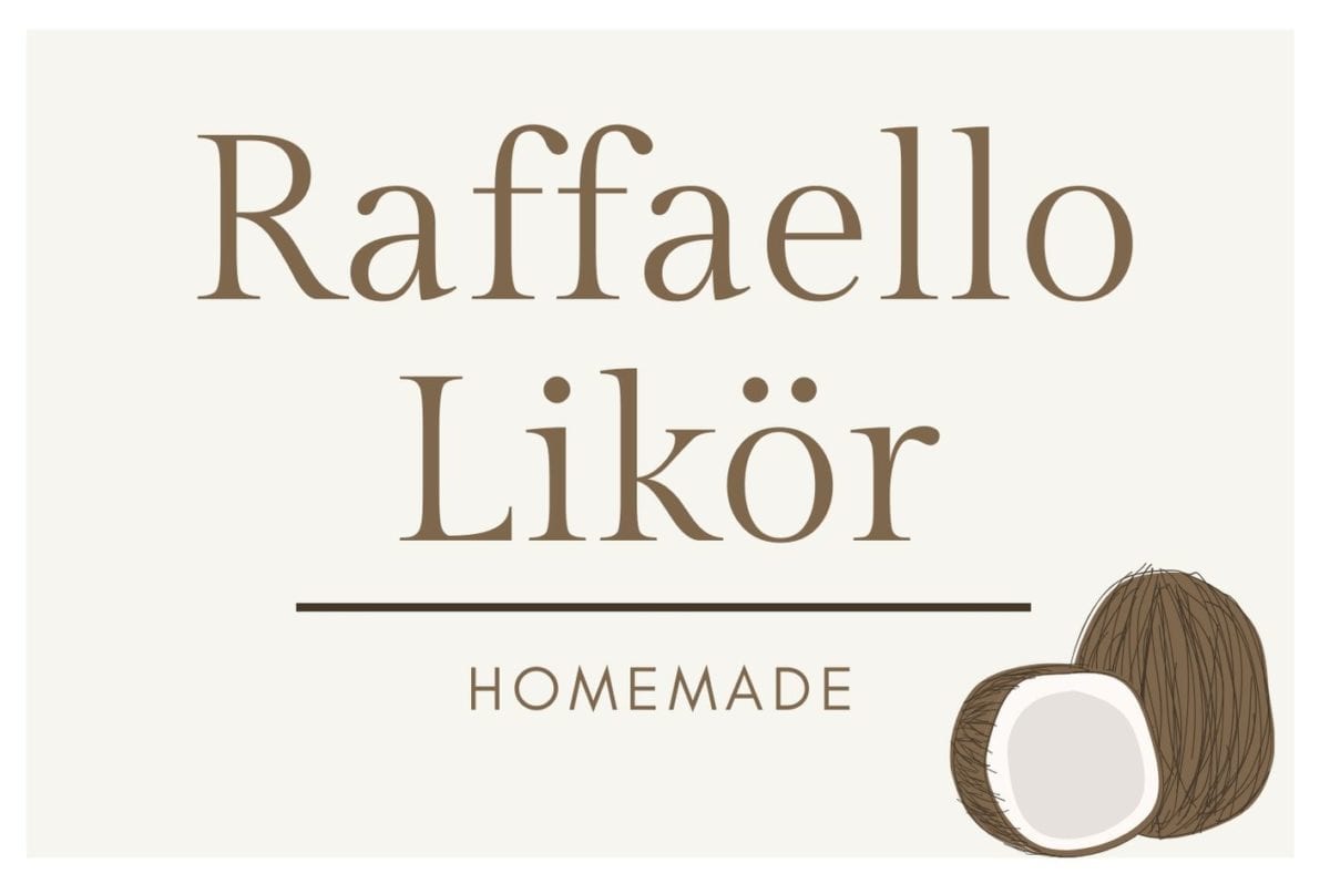 Etikett für Raffaello Likör