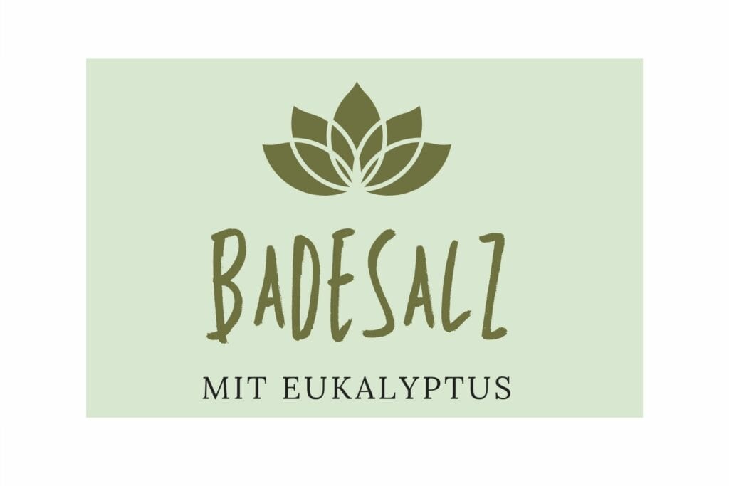 Badesalz Etikett - Eukalyptus klein