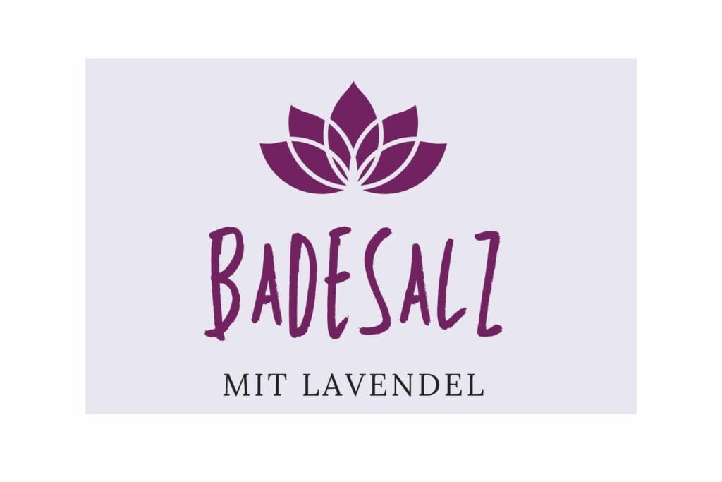 Badesalz Etikett - Lanvendel klein