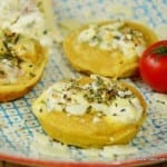 Mini Yorkshire Puddings mit Forellen Käse Creme