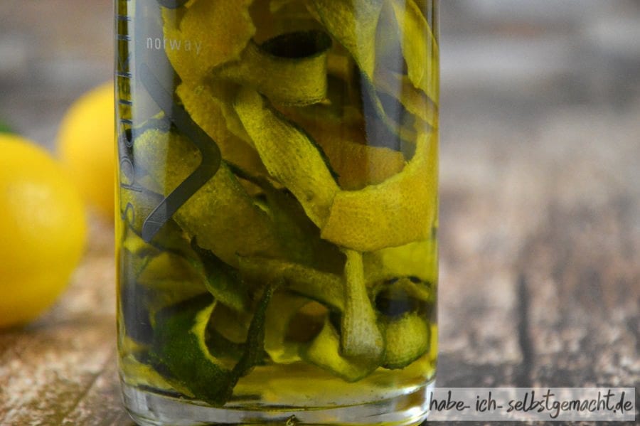 Selbstgemachtes Zitronen-Limetten-Olivenöl