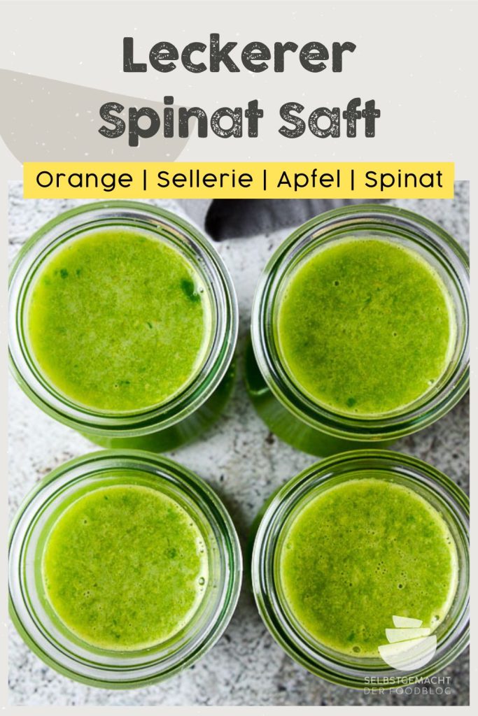 Spinat Orange Apfel Saft