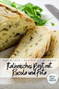 Italienisches Brot mit Rucola und Feta Rezept