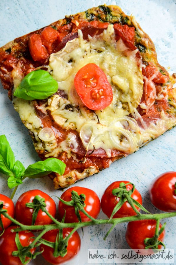 Low Carb Spinat Pizza