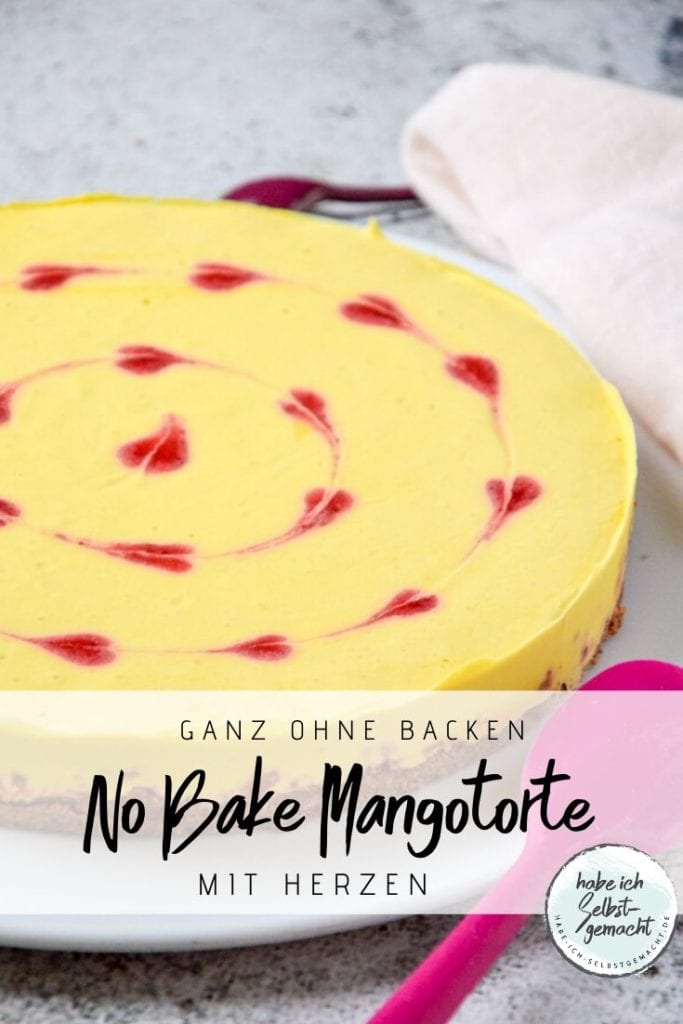 No Bake Mangotorte zum Valentins- oder Muttertag