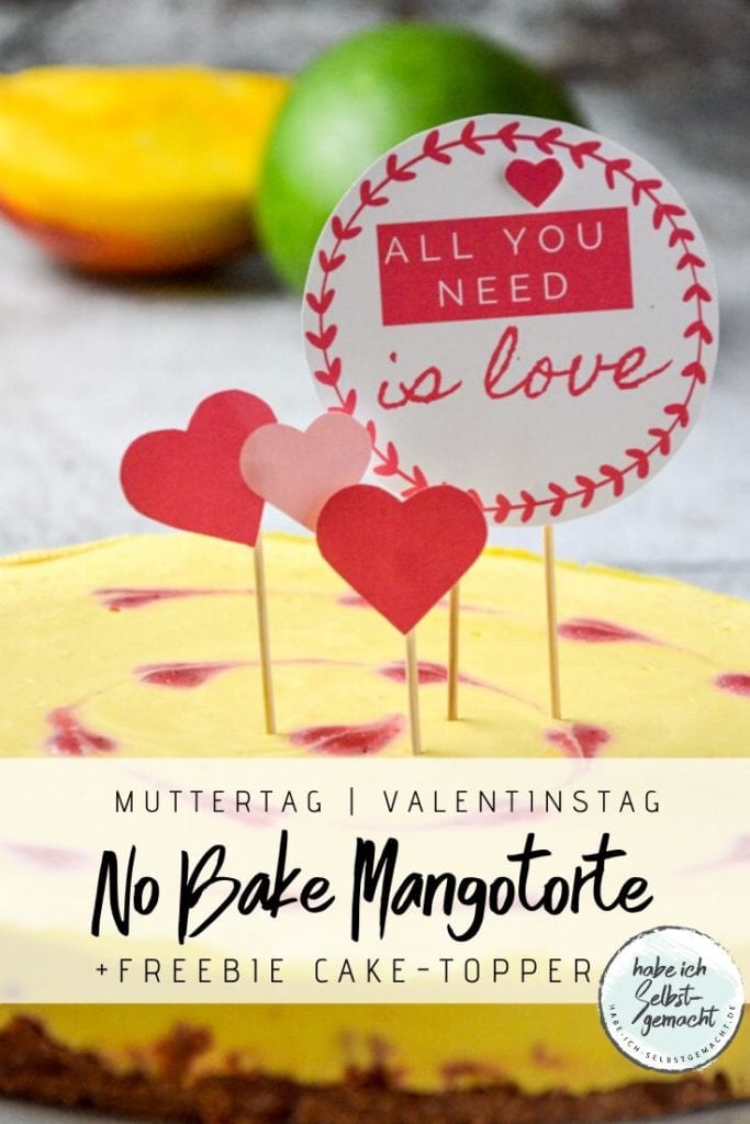 No Bake Mangotorte zum Valentins- oder Muttertag