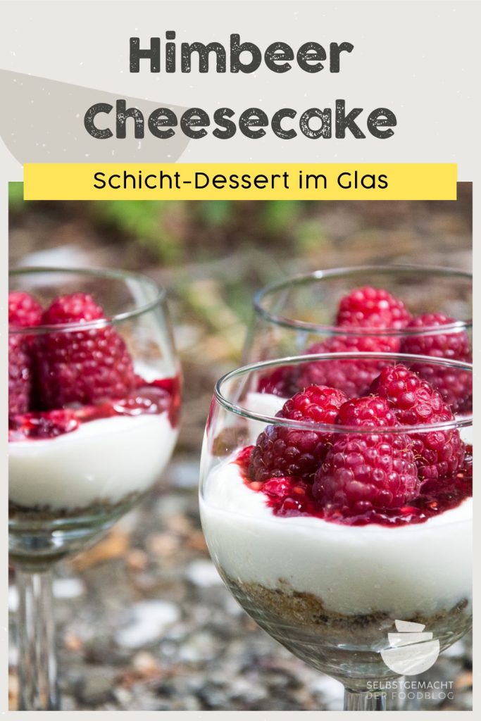 Himbeer Cheesecake Dessert im Glas