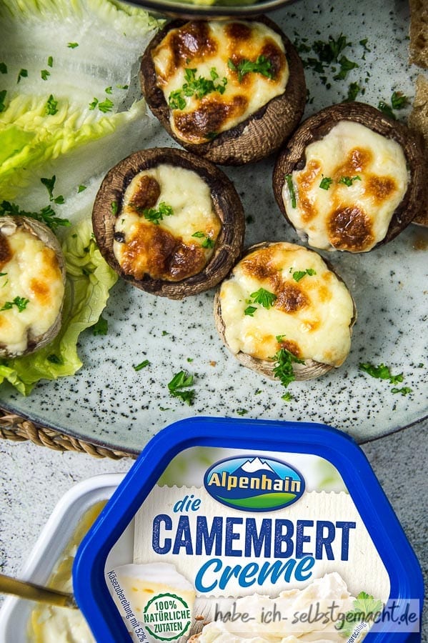 Gefüllte Champignons mit Camembert Creme