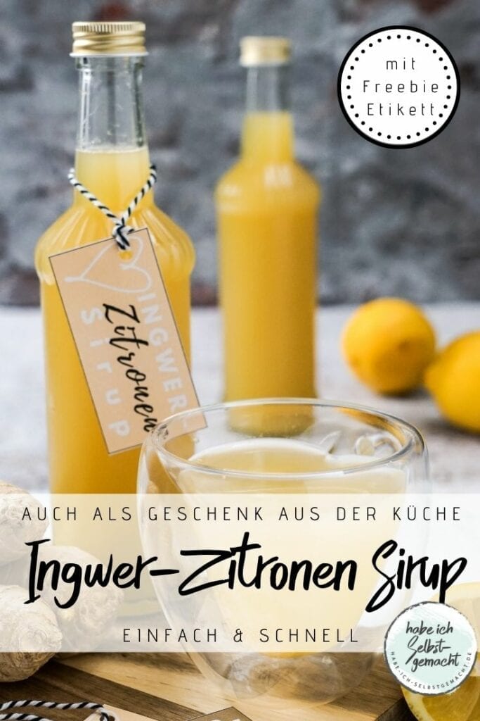 Ingwer-Zitronen Sirup als Erkältungstee