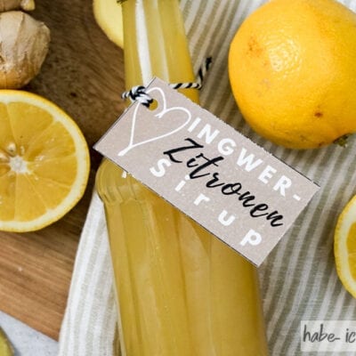 Ingwer-Zitronen Sirup auch als Erkältungstee