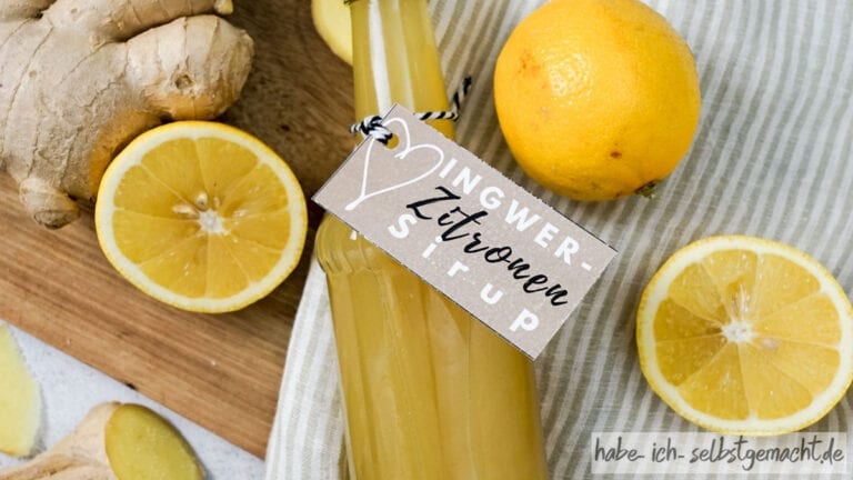 Ingwer-Zitronen Sirup auch als Erkältungstee