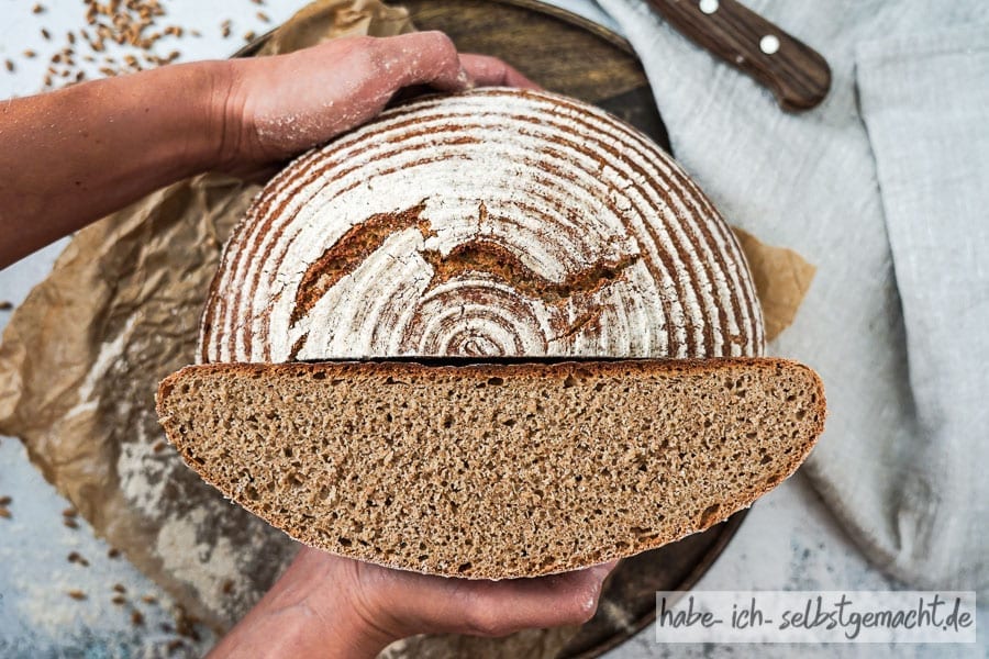 Brot #36 - Dinkel Roggen Krustenbrot ohne Sauerteig - habe ich ...