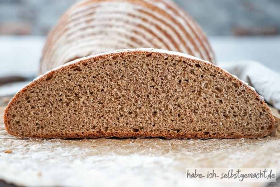 Brot #36 - Dinkel Roggen Krustenbrot ohne Sauerteig - habe ich ...