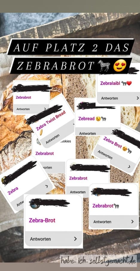 Instagram Umfrage: Wie soll unser Brot heißen?
