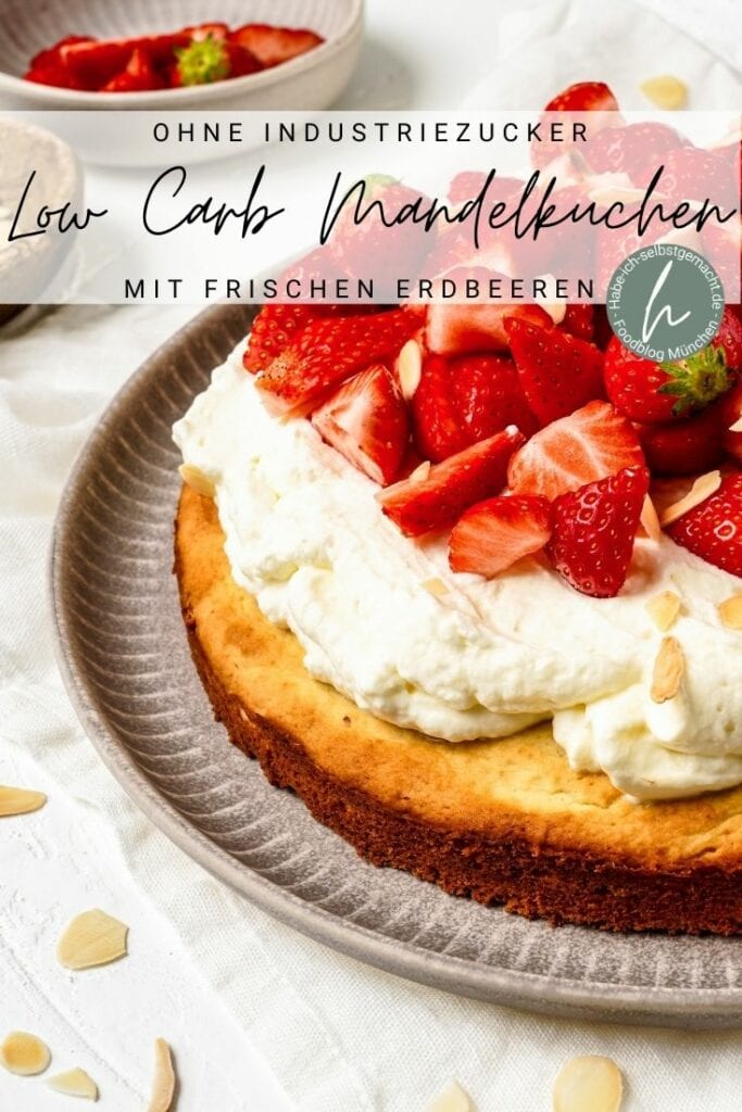 Low Carb Kuchen mit Erdbeeren