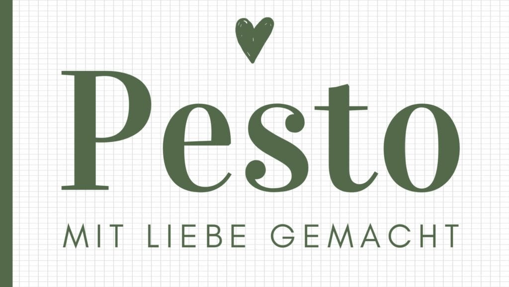 Basilikum Pesto Etikett