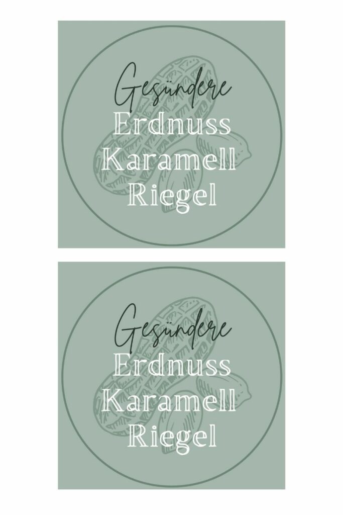 Etikett für Erdnuss-Karamell Riegel