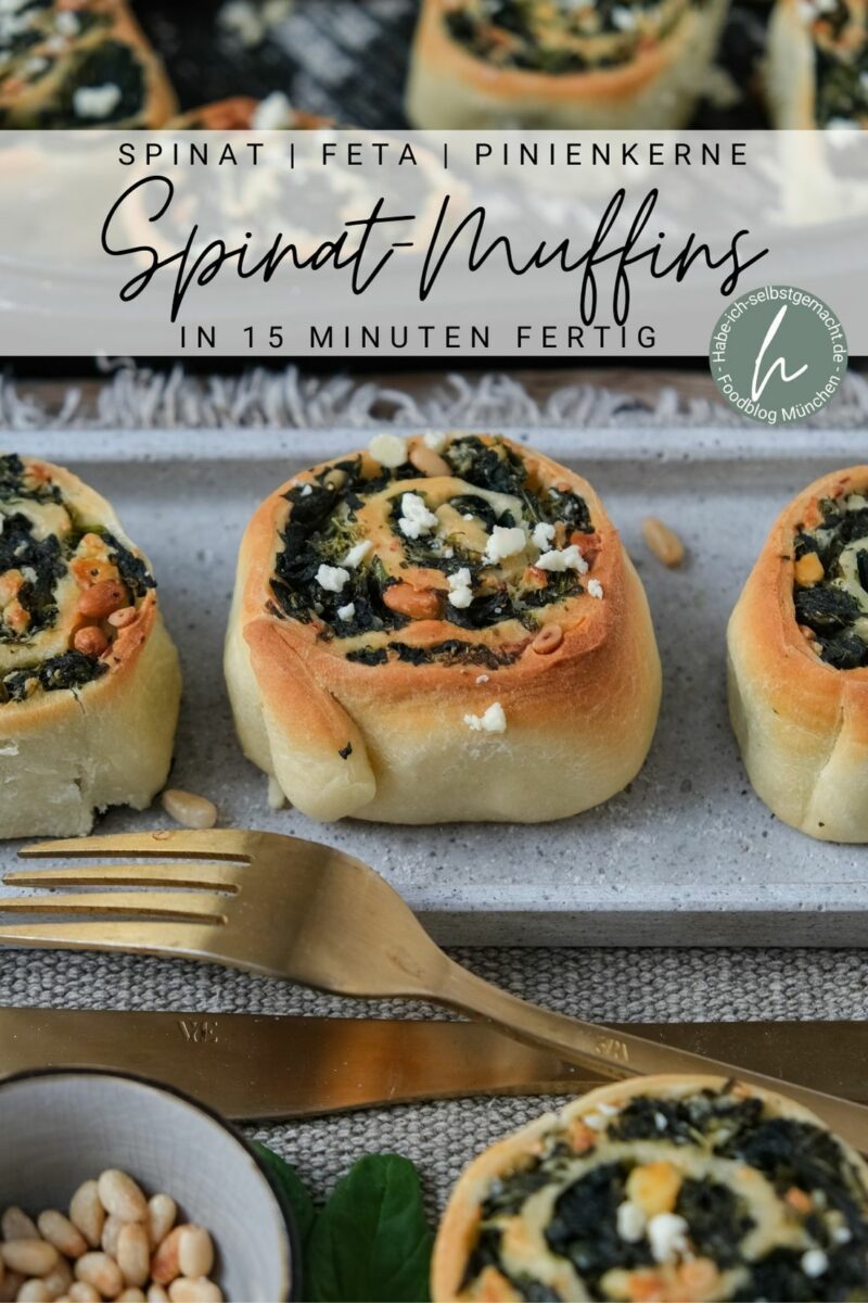 Herzhafte Muffins mit Spinat