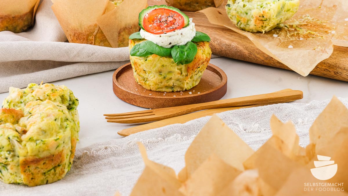 Herzhafte Muffins mit Zucchini - Selbstgemacht - Der Foodblog