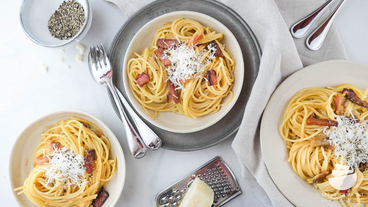 Spaghetti Carbonara ohne Sahne - habe ich selbstgemacht