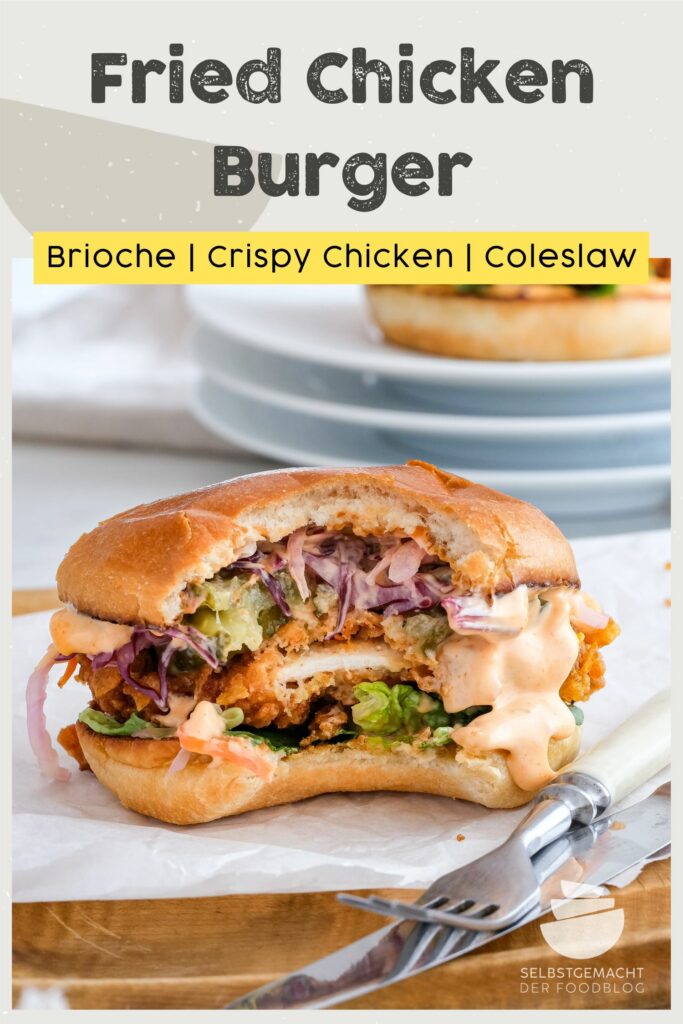 Crispy Chicken Burger (Hähnchen Burger) Pinterest Flyer