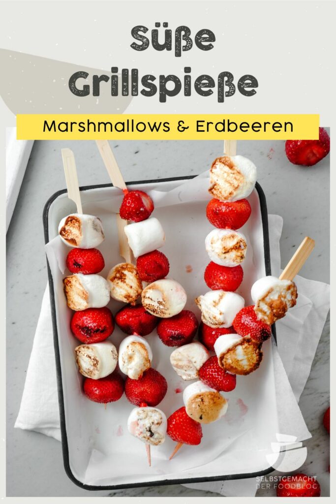Grill Dessert: Erdbeeren mit Marshmallows