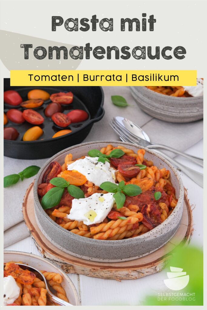 Nudeln mit Tomatensauce Pinterest Flyer