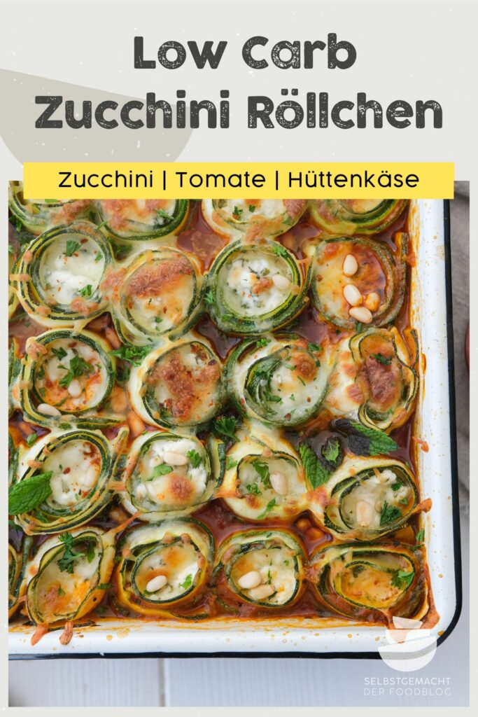 Zucchiniröllchen mit Tomatensauce Pinterest Flyer