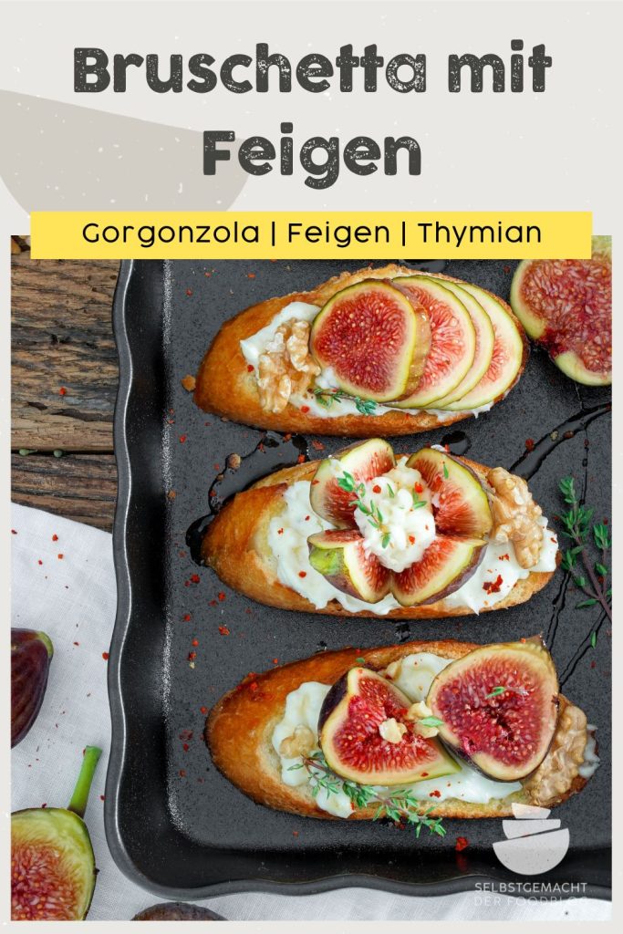 Bruschetta mit Feigen und Gorgonzola