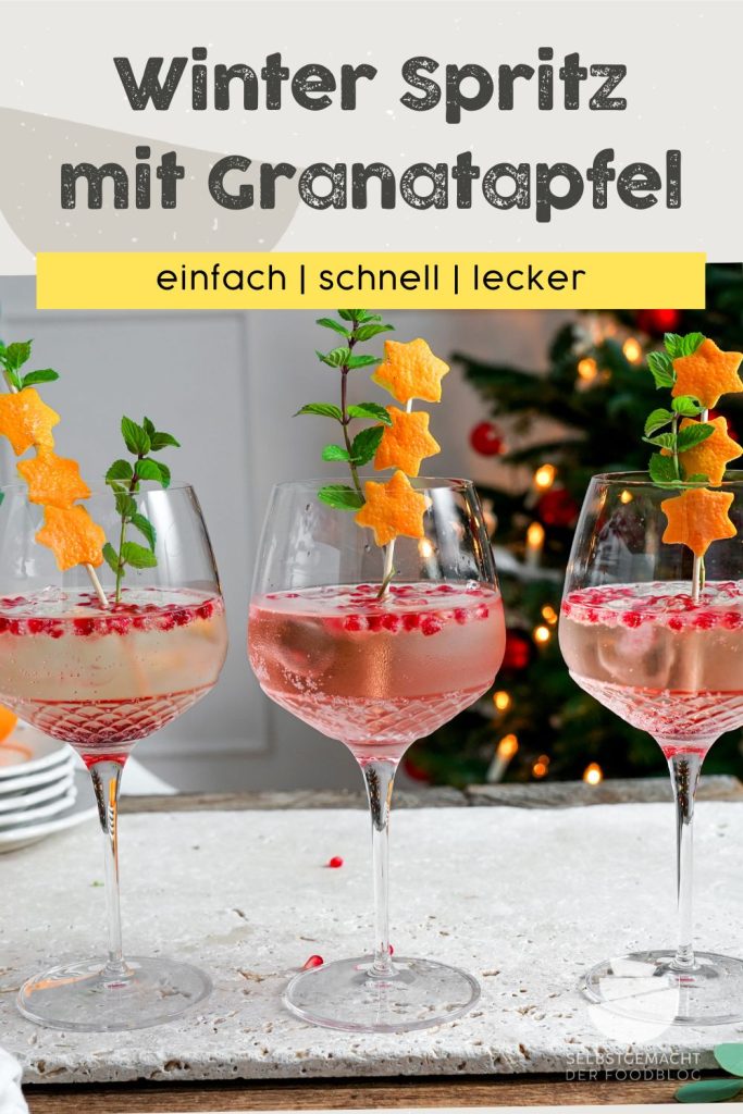 Granatapfel Spritz Cocktail (Winter Spritz)