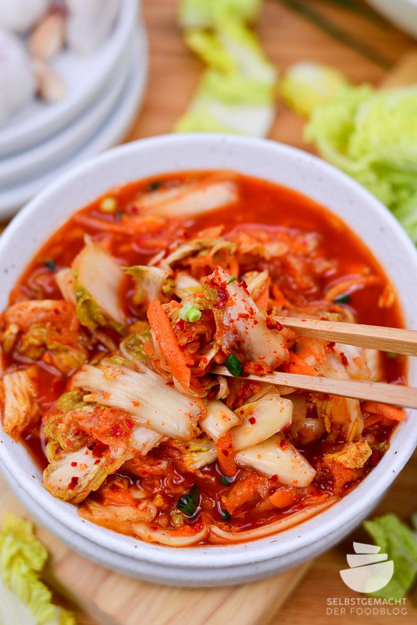 eingelegtes Kimchi Gemüse selber machen