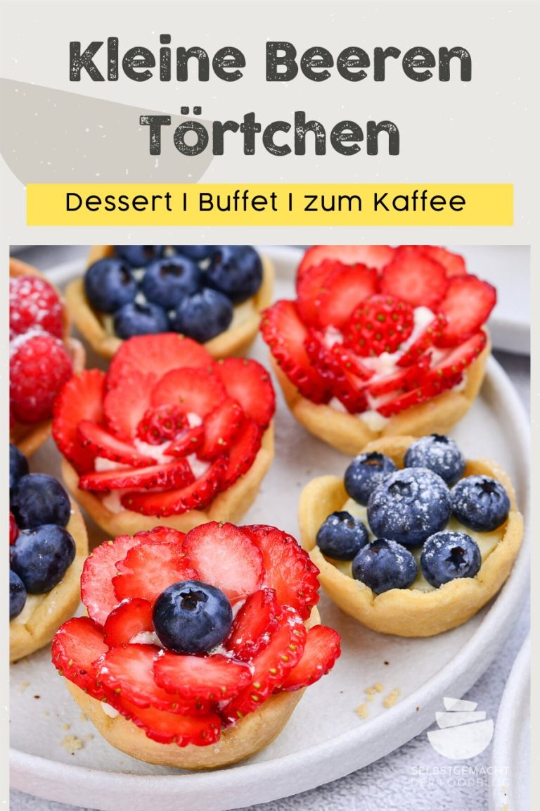 Blumige Törtchen (Tartelettes) mit Beeren - Selbstgemacht - Der Foodblog