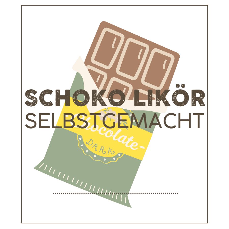 Schoko Likör Label