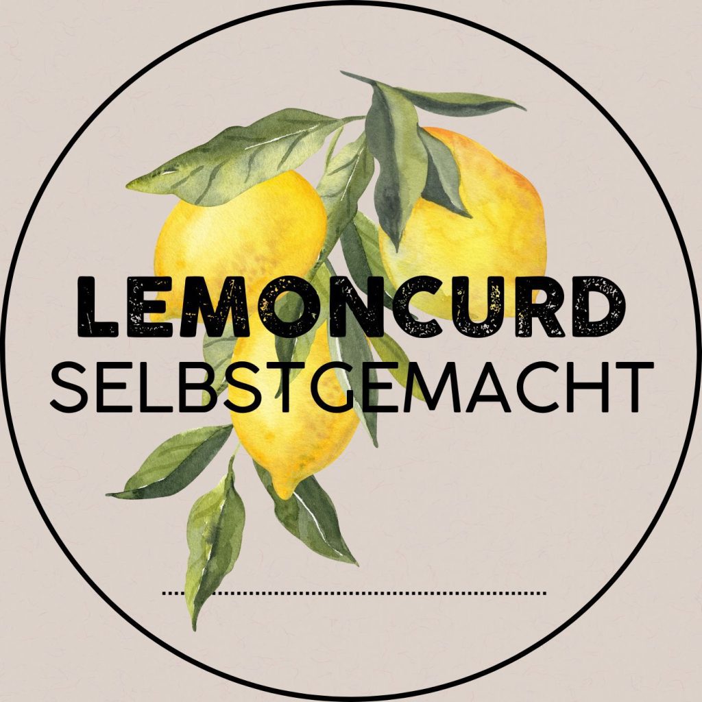 Etiketten für das Lemon Curd