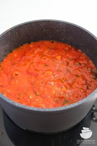 Einfache Gemueselasagne Tomatensauce