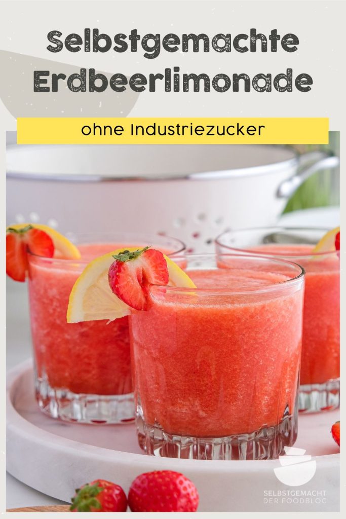 Selbstgemachte Limonade mit Erdbeeren