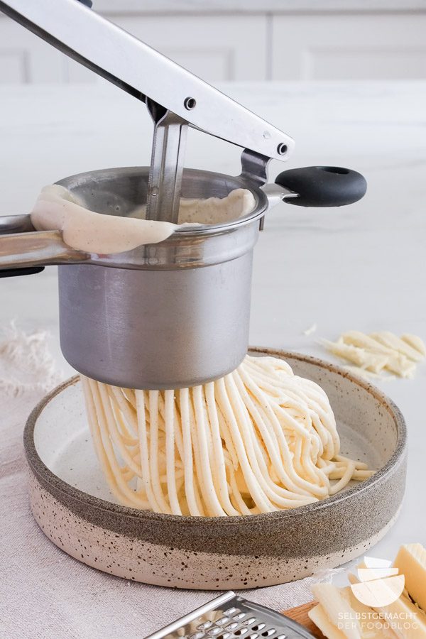 Spaghettieis selber machen aus Vanilleeis