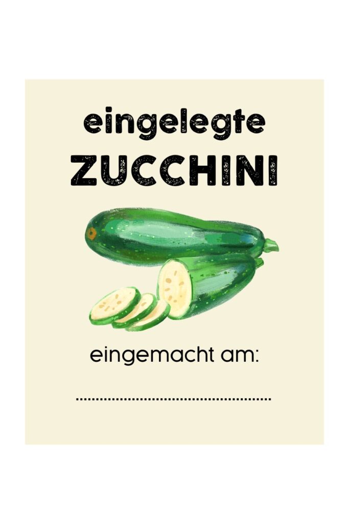 eingelegte Zucchini