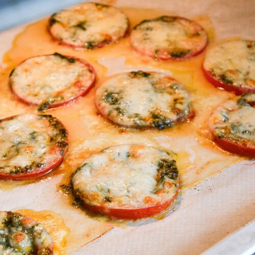 Überbackene Tomaten mit Mozzarella - Selbstgemacht - Der Foodblog