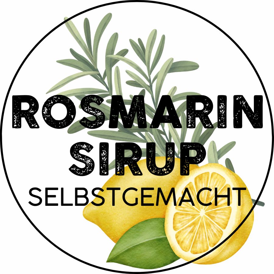 Zitronen-Rosmarinsirup Etiketten