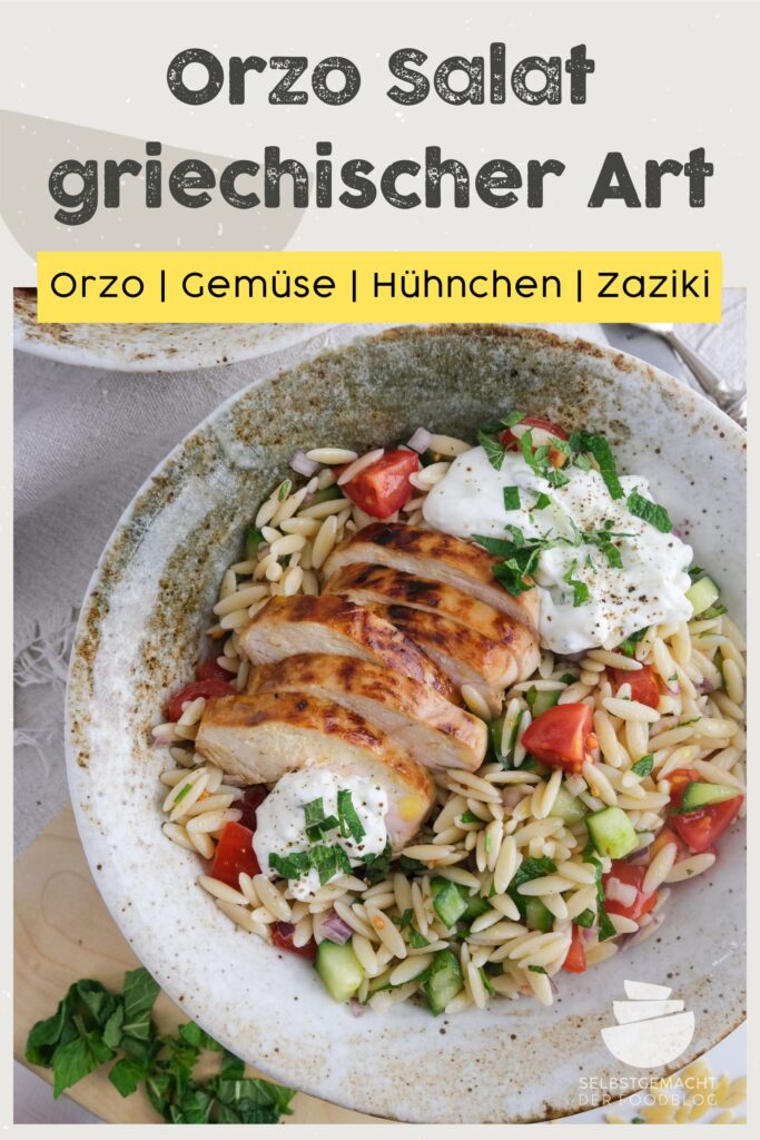 Orzo Salat griechischer Art