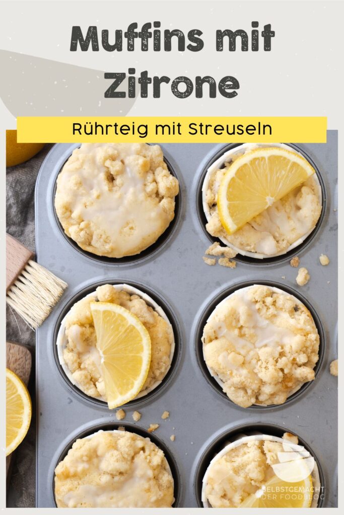 Muffins mit Zitrone und Streuseln